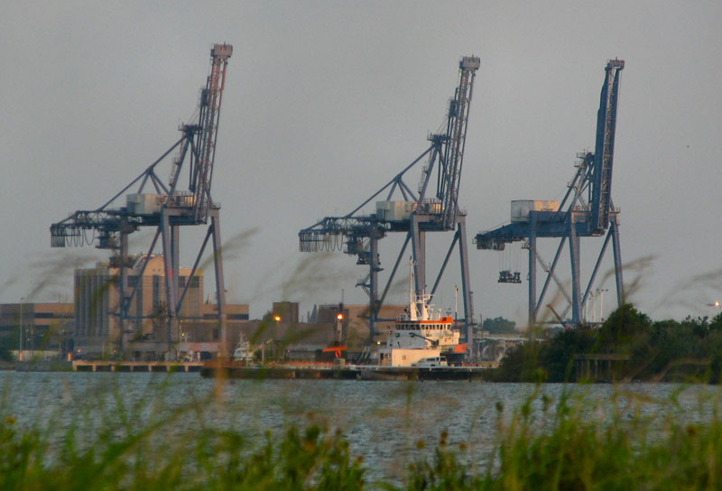 Cargo Cranes at The Port of Galveston